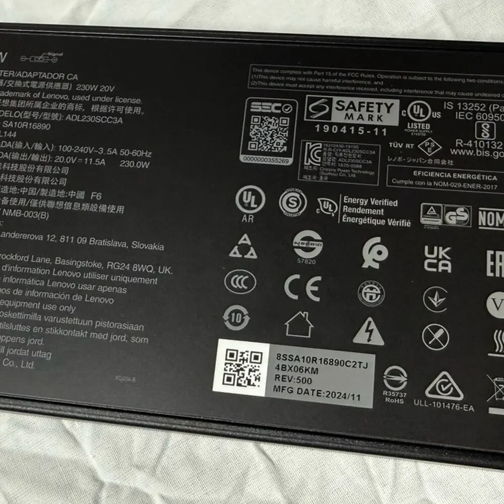 Original 230W ADL230SCC3A ADL230SLC3A AC ADAPTER for Lenovo Legion 5 15IMH05H